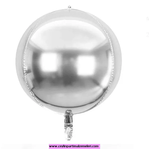 3D Gümüş Folyo Balon